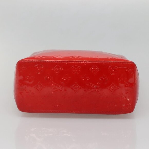 LOUIS VUITTON Monogram Vernis Reade MM Hand Bag Red Rouge LV Auth - Picture 6 of 16